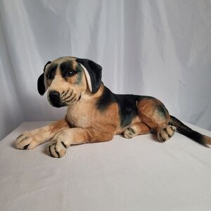 Realistic Beagle Hound Dog Laying Large 22" Plush Stuffed Animal